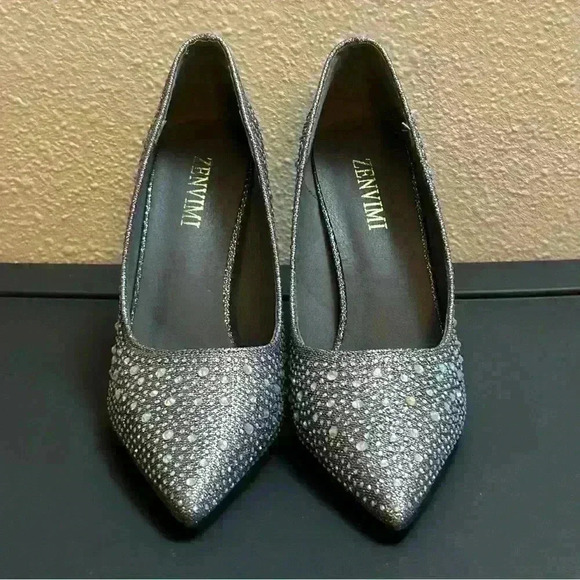 Zenvimi | Glitter Stiletto Point Toe Heels Size EU 40 - Picture 2 of 4